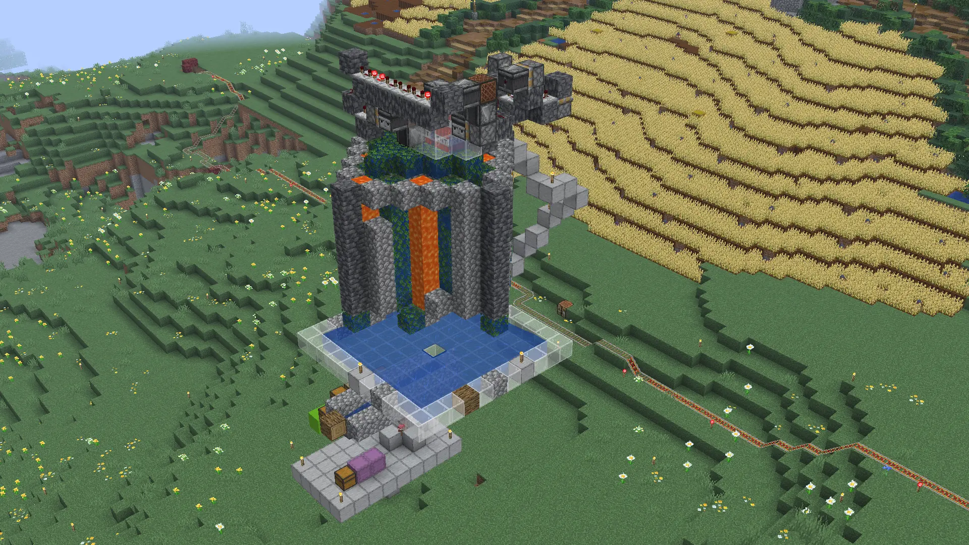 Granja de Cobblestone Automática